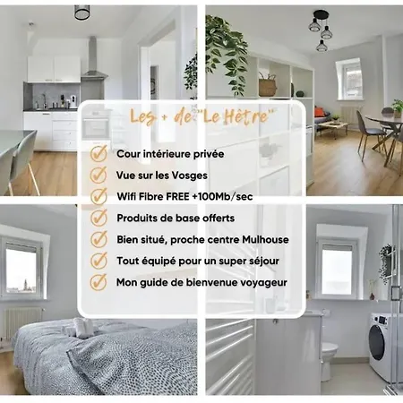Le Hetre- Bright - Fully Equipped - Near Center Apartamento Mulhouse